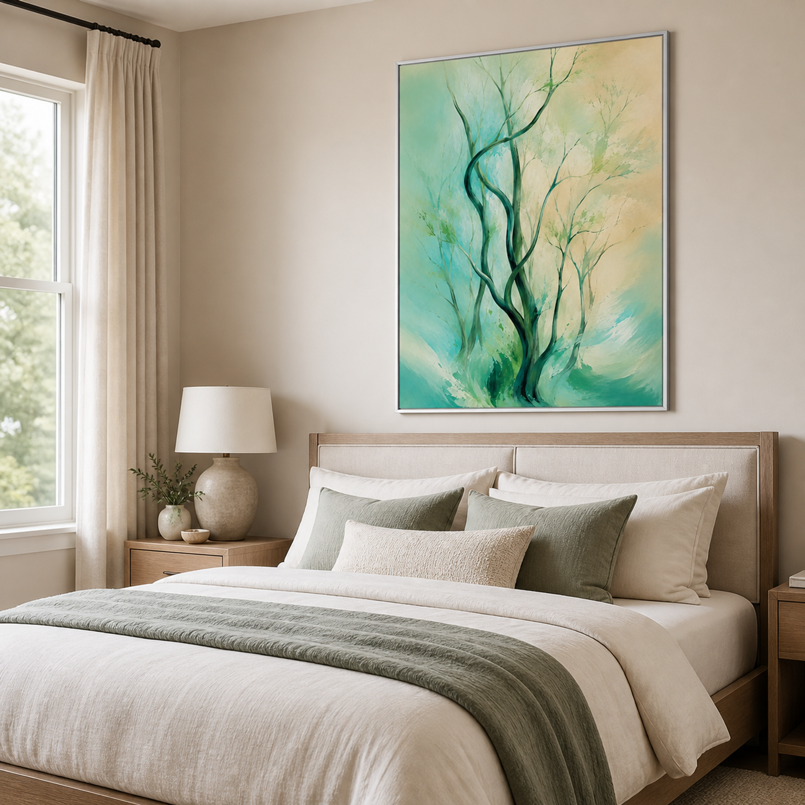 Serene Teal Forest