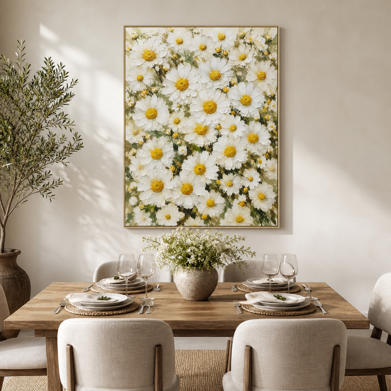 Sunlit Daisy Meadow
