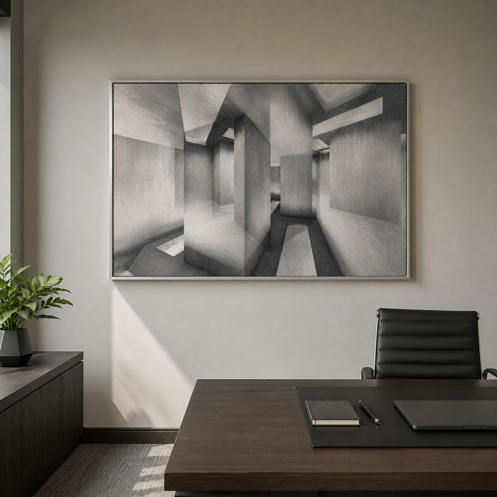 Monochrome Architectural Passage