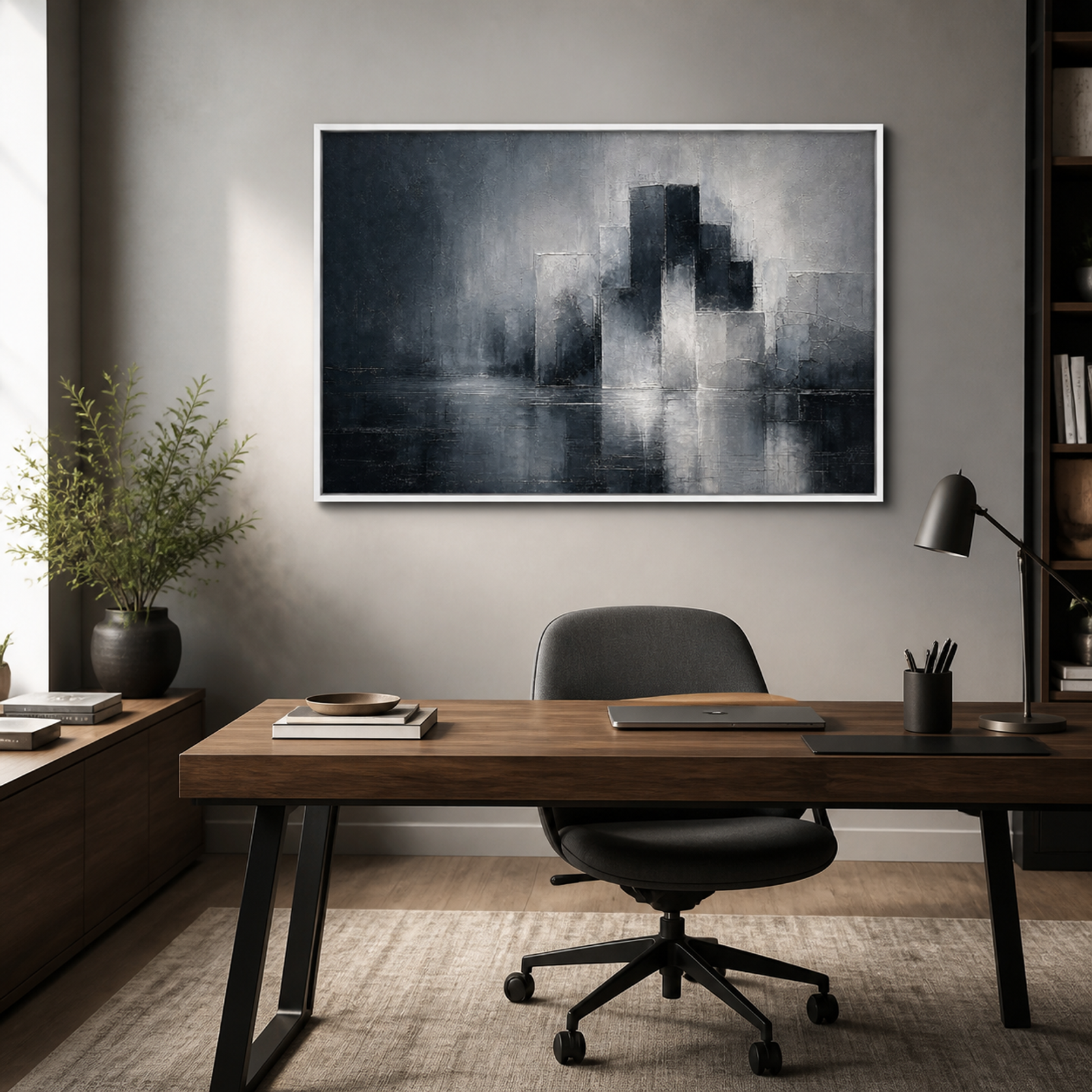 Monochrome Urban Reflection