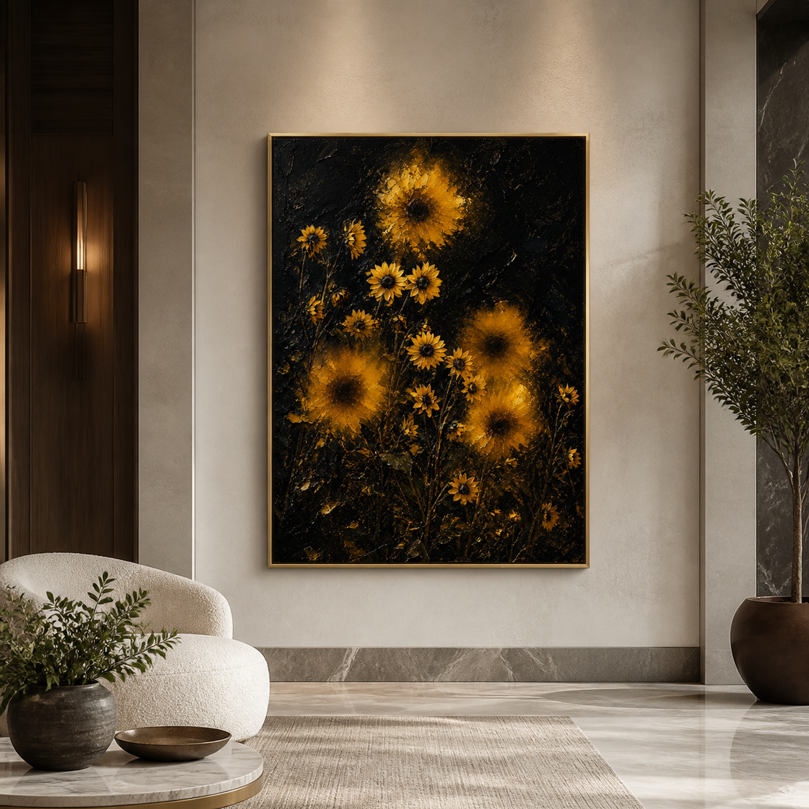 Golden Sunflower Noir