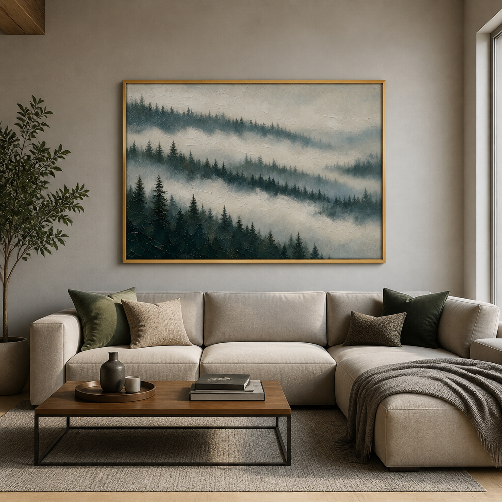Misty Evergreen Forest