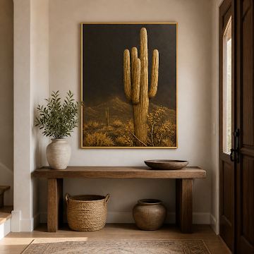 Golden Desert Cactus
