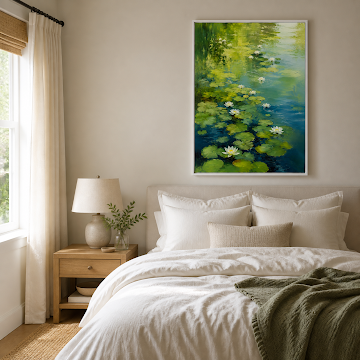 Serene Water Lily Pond
