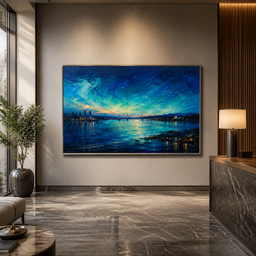 Starlit City Harbor