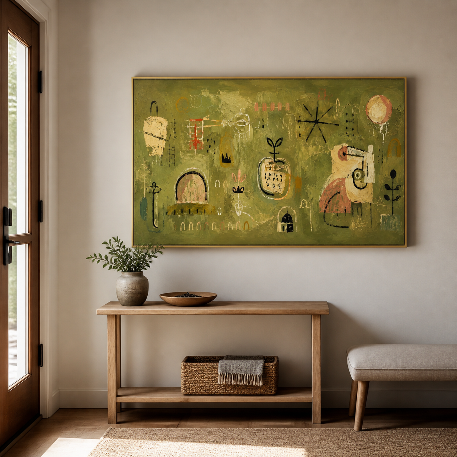 Olive Abstract Garden Symbols