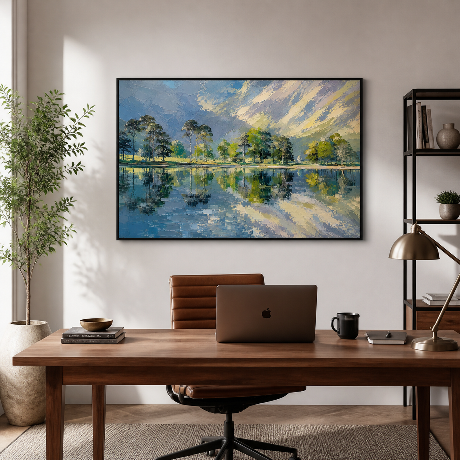 Serene Lakeside Mountain Reflections