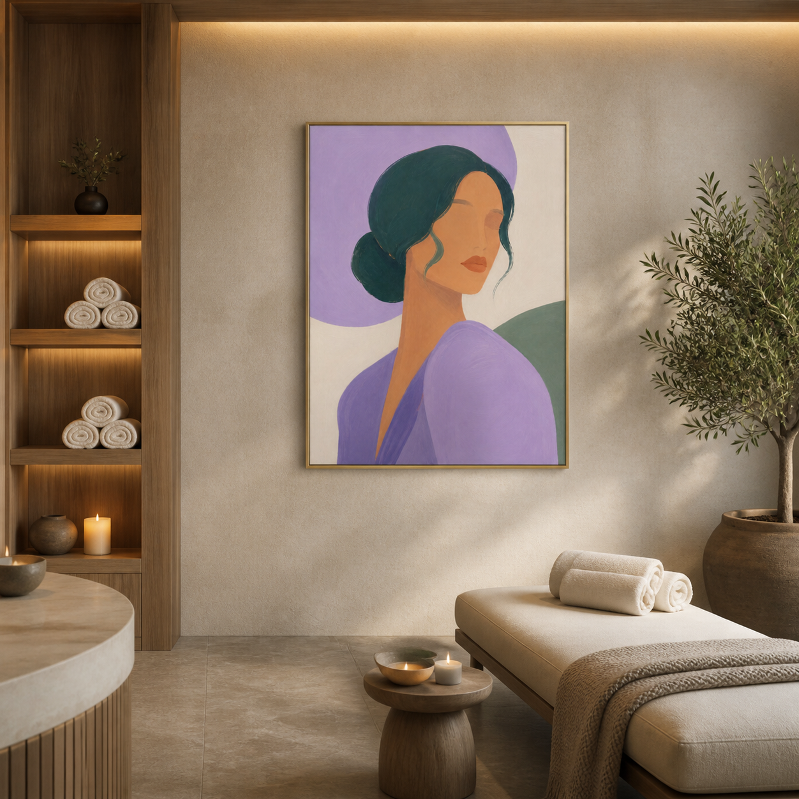 Elegant Lavender Portrait