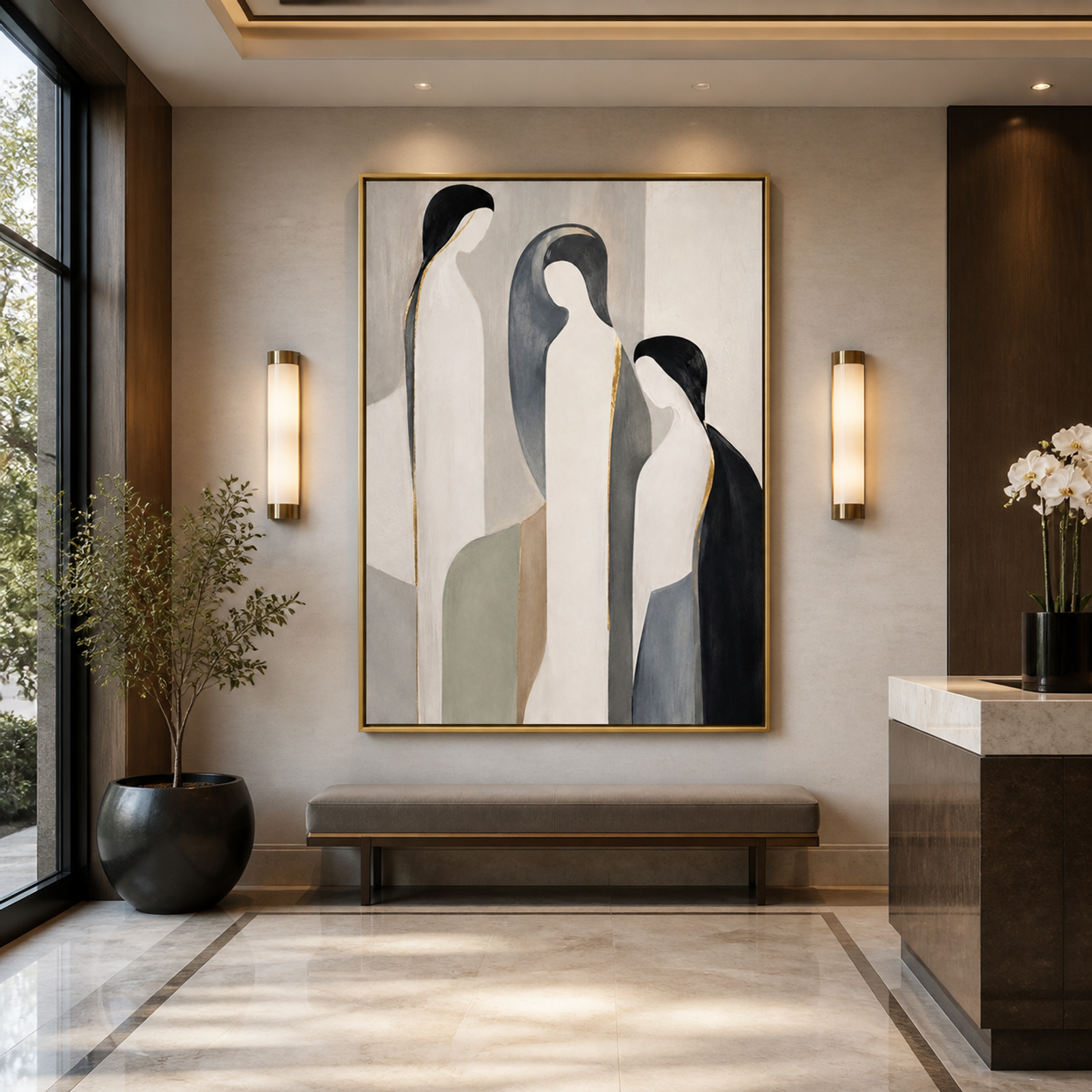 Elegant Penguin Family