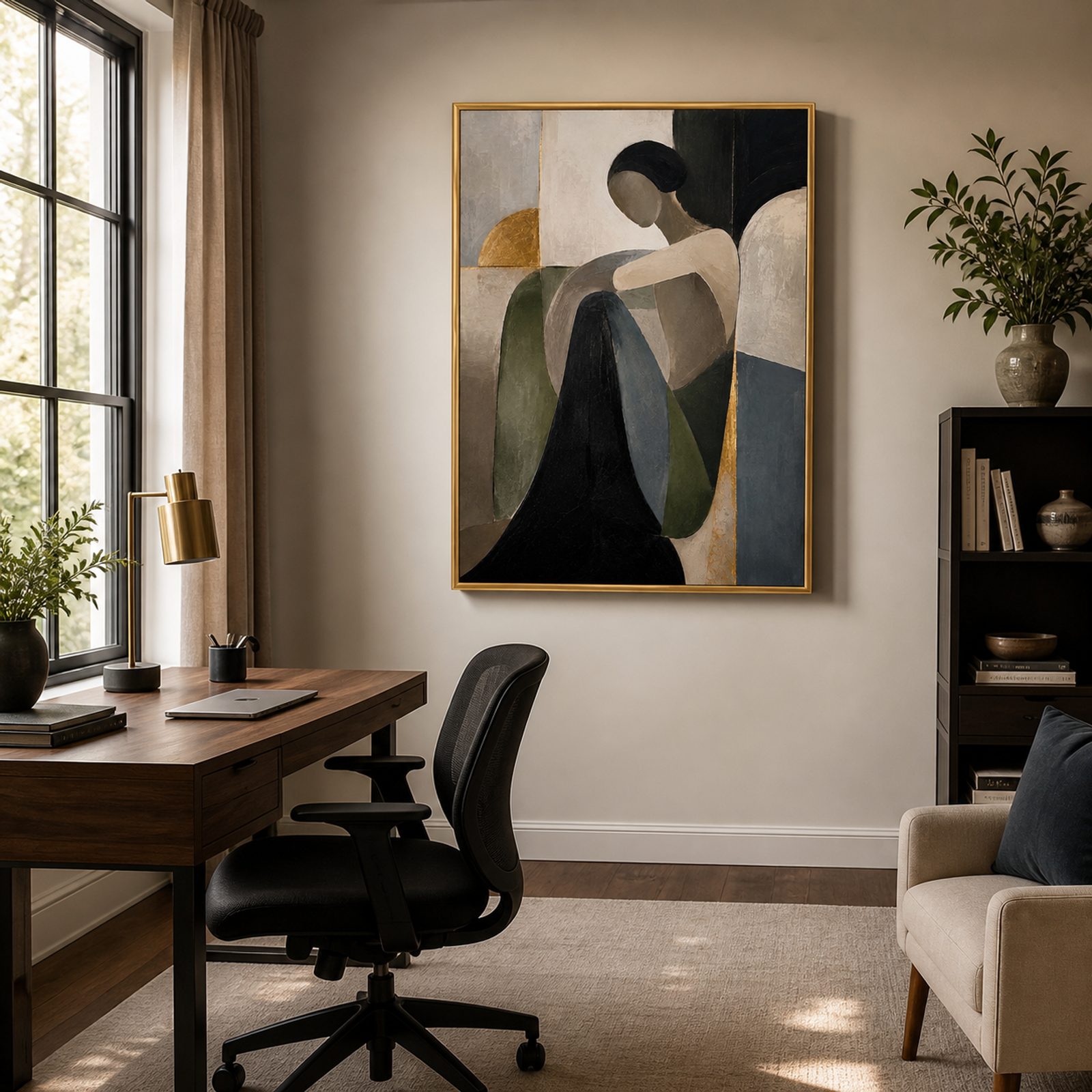 Contemplative Abstract Figure