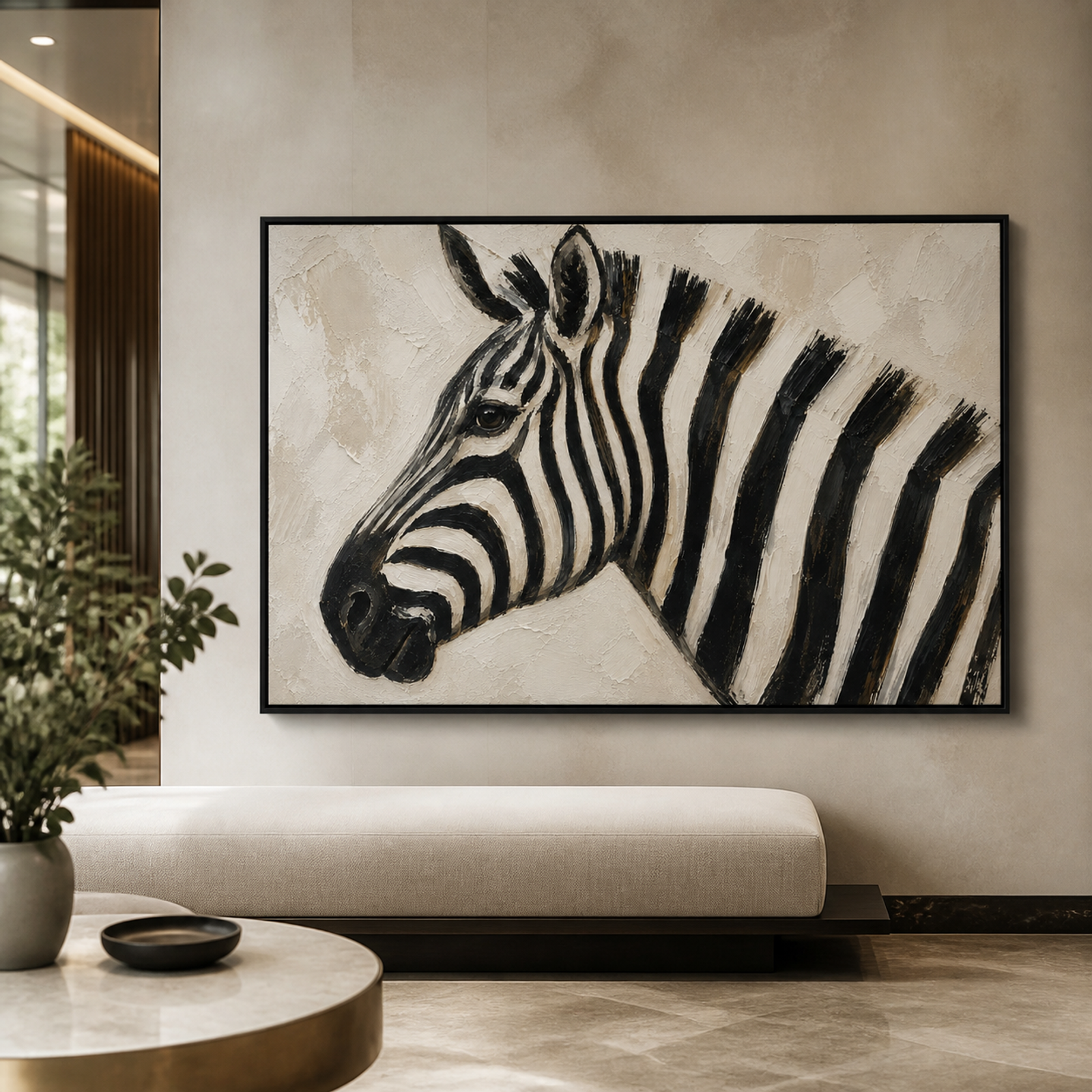 Textured Zebra Portrait