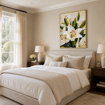 Elegant White Lily Bloom