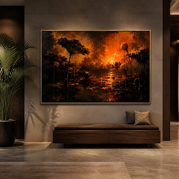 Amber Lotus Sunset