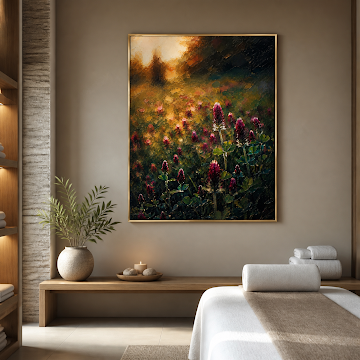 Sunlit Clover Meadow