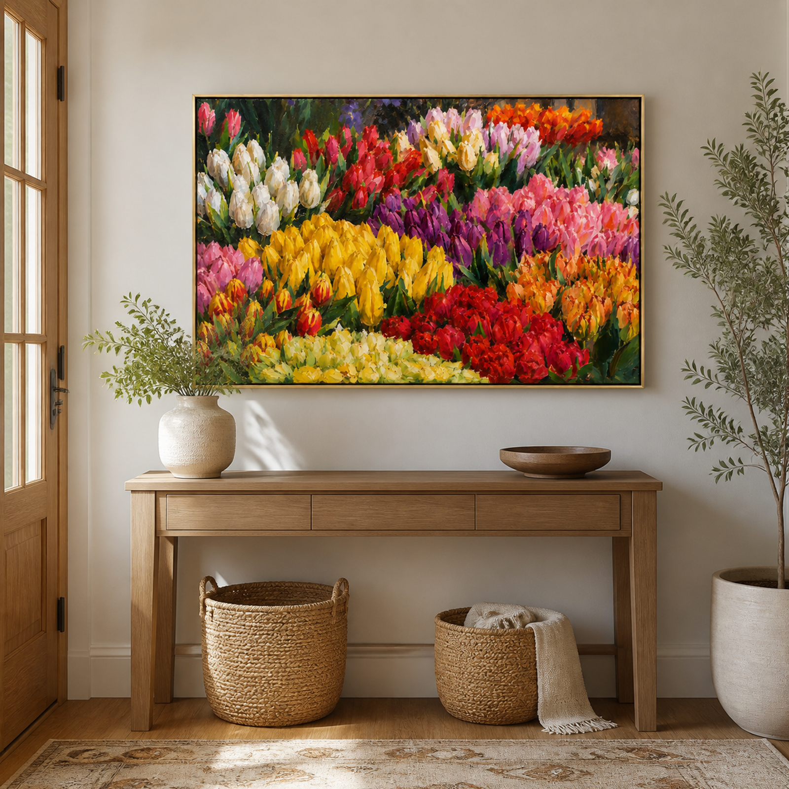 Vibrant Tulip Garden