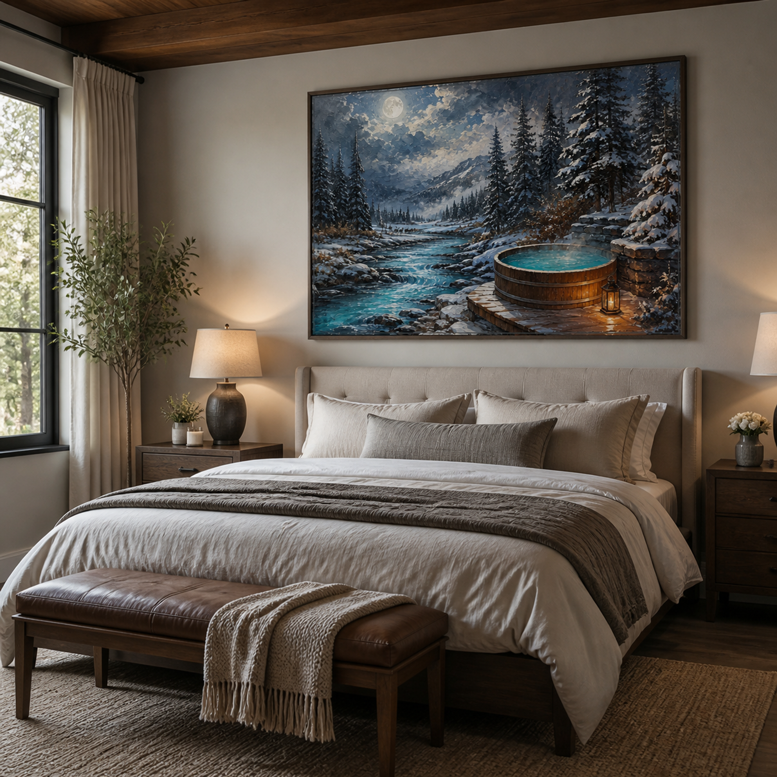 Moonlit Alpine Retreat