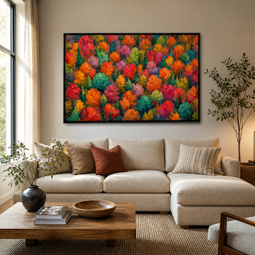 Vibrant Impasto Garden