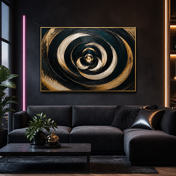 Gilded Spiral Abstract