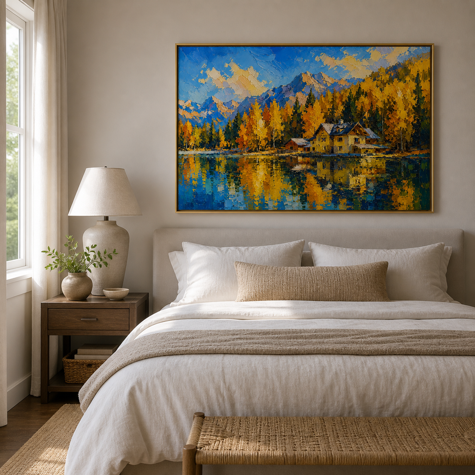 Golden Alpine Lake Retreat
