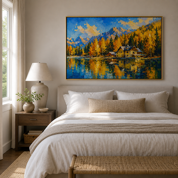 Golden Alpine Lake Retreat
