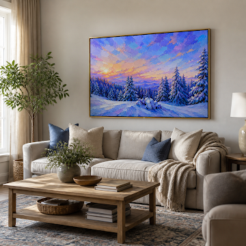 Winter Forest Sunset