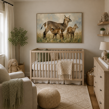 Gentle Meadow Deer Family