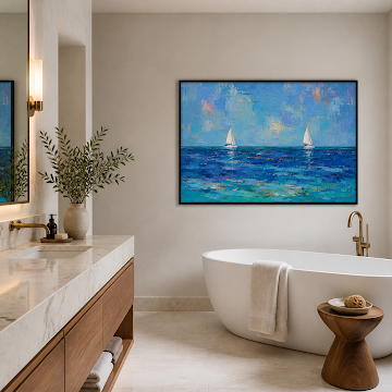 Coastal Sailboat Calm