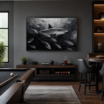 Monochrome Shark Depths