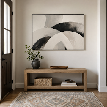 Monochrome Curved Abstract