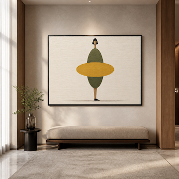 Minimalist Mustard Figure