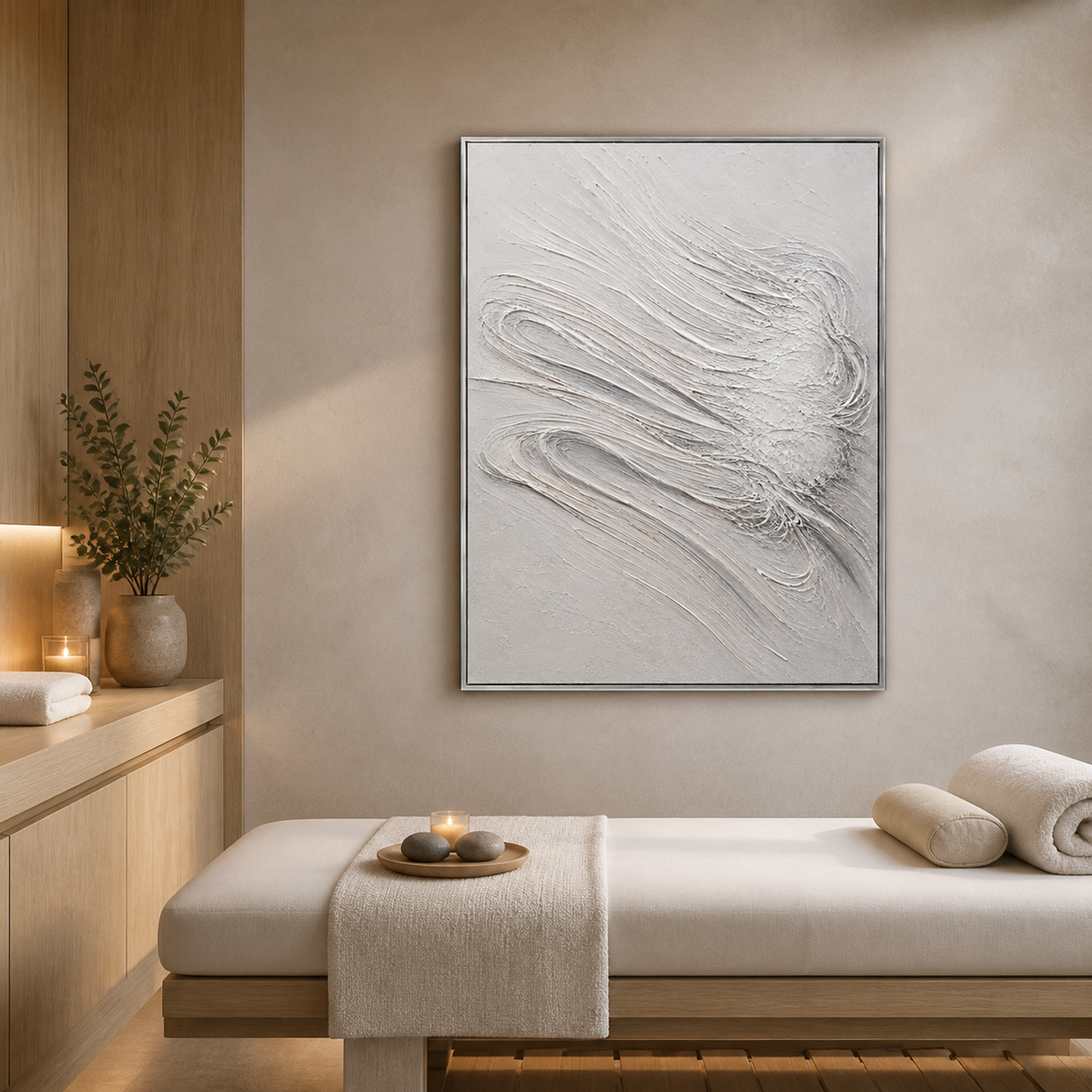 Quiet White Texture Flow