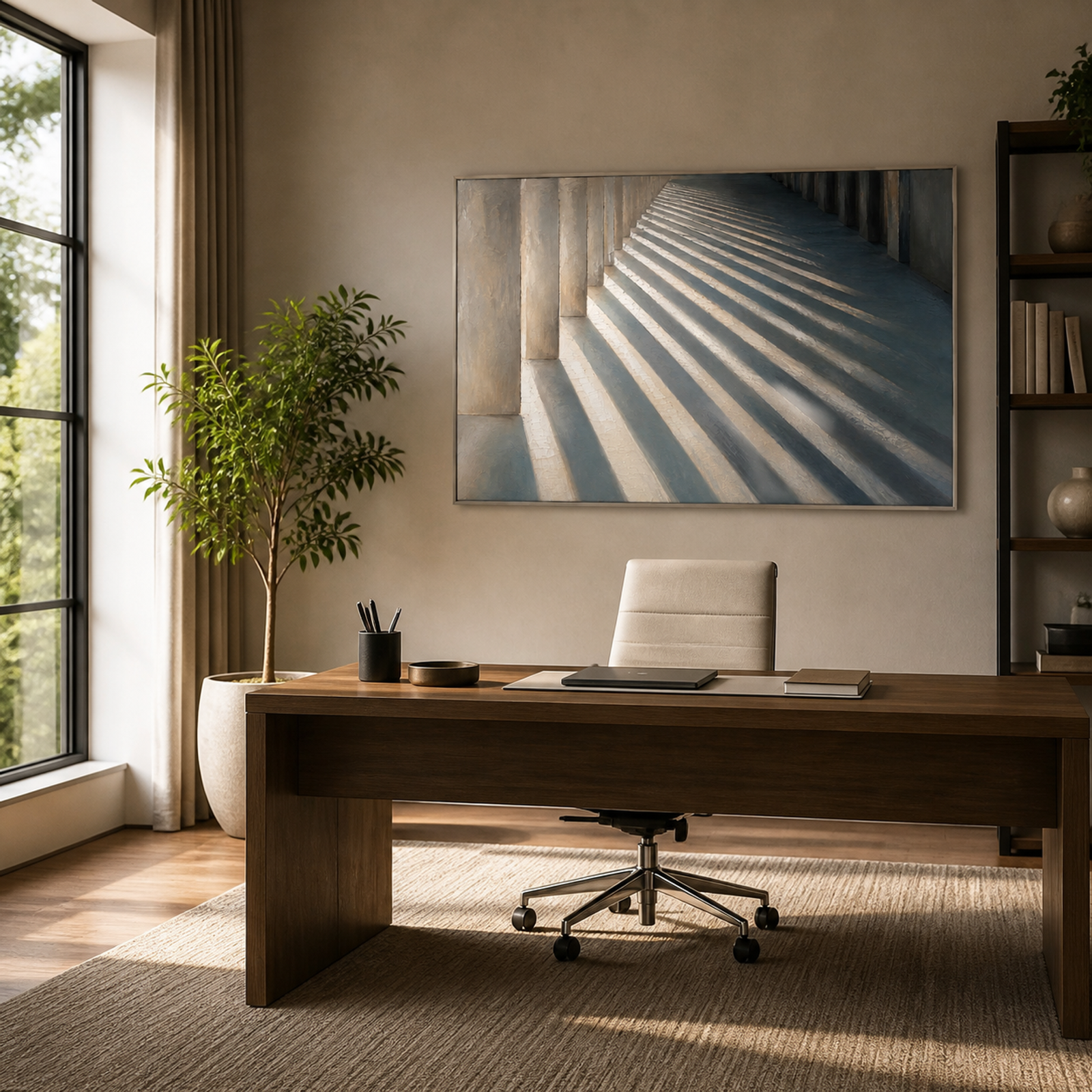 Sunlit Architectural Shadows