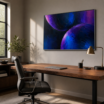 Midnight Violet Abstract