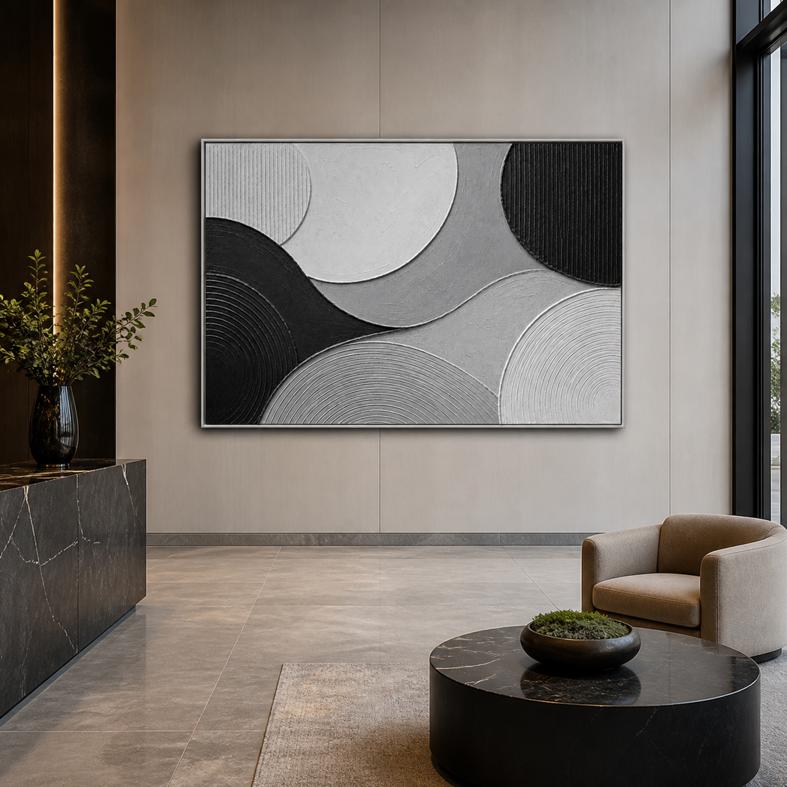 Monochrome Textured Arcs