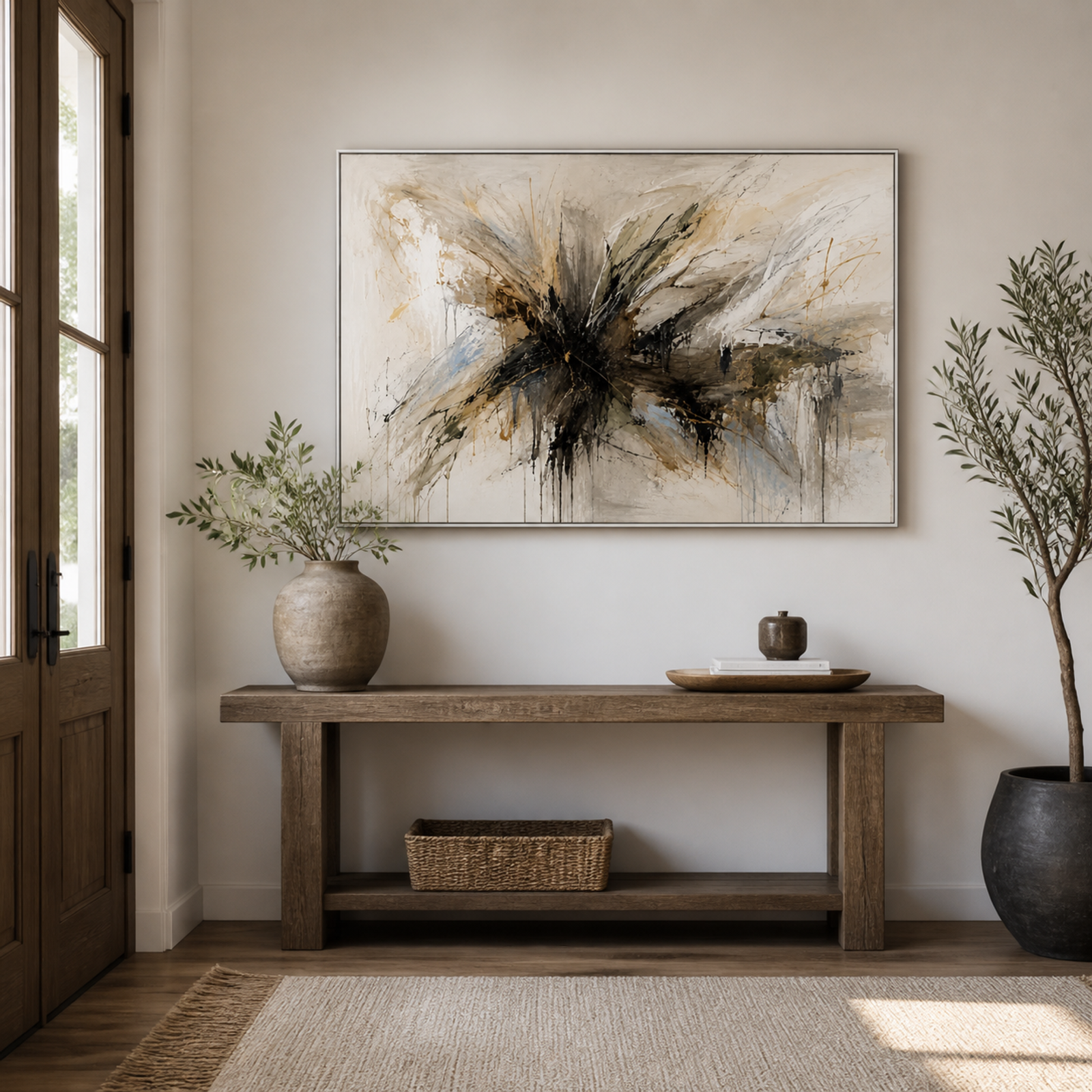 Gilded Abstract Bloom