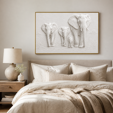 Serene Elephant Family