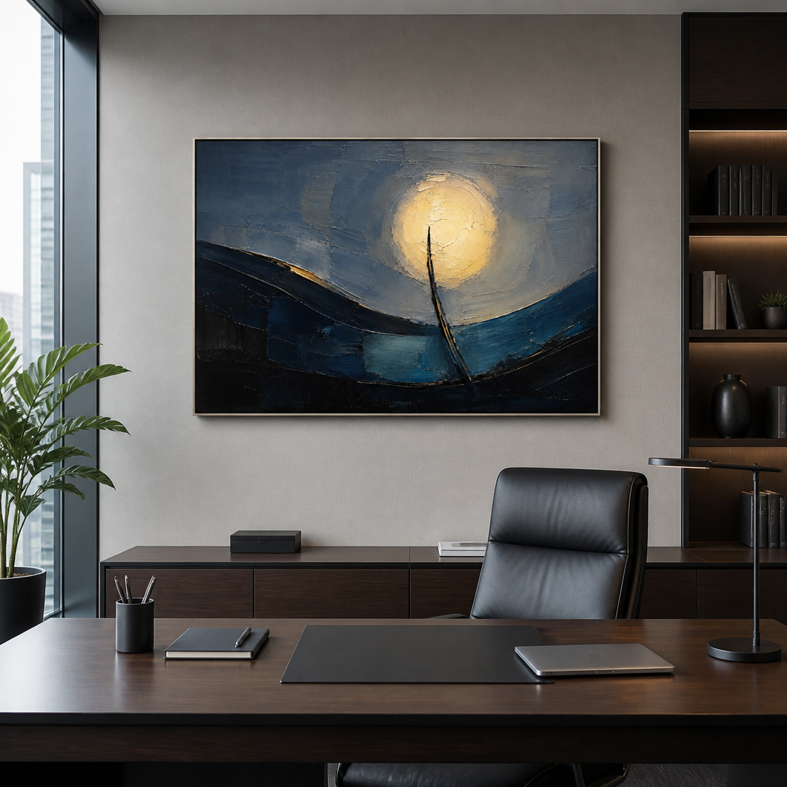Moonlit Abstract Horizon