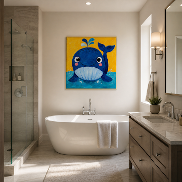 Cheerful Blue Whale