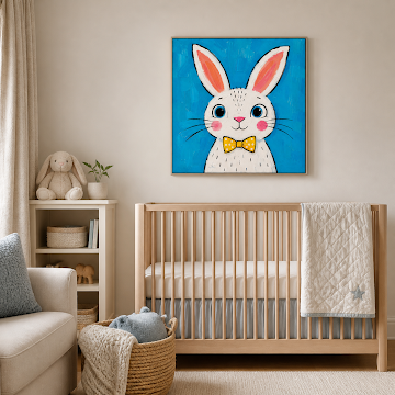 Cheerful Bunny Pop Portrait