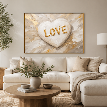 Golden Love Heart