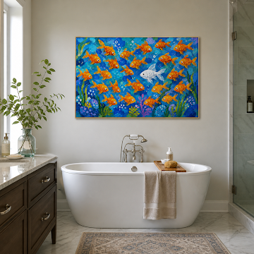 Playful Goldfish Gathering