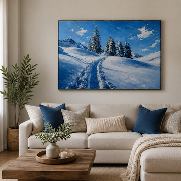 Snowy Alpine Pines