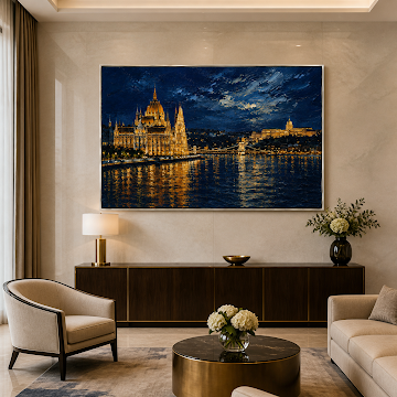 Moonlit Budapest Grandeur