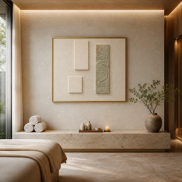 Serene Asian Relief Geometry