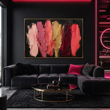 Blush Gold Abstract Strokes