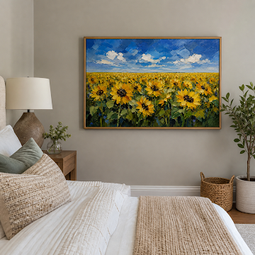 Sunlit Sunflower Field