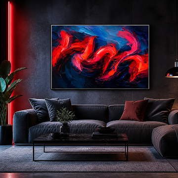 Crimson Motion Abstract