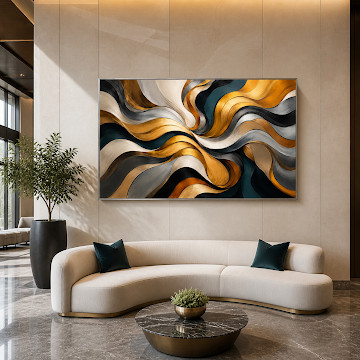 Golden Abstract Flow