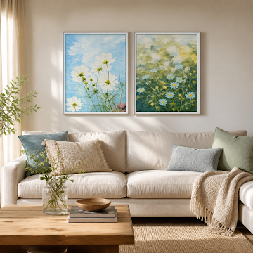 Sunlit Daisy Meadow