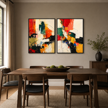 Vibrant Abstract Duet